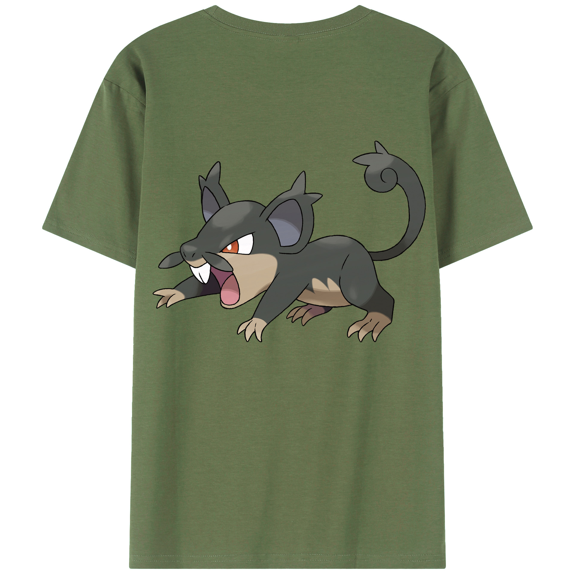 （画像用） ポケットモンスター Pokémon 綿100％ メンズ半袖Tシャツ（バックプリント） 通気性